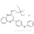 Etanaminio, N, N-dietil-N-metil-2 - [[4- [4- (feniltio) fenil] -3H-1,5-benzodiazepin-2-il] tio] -, yoduro CAS 54663-47-7